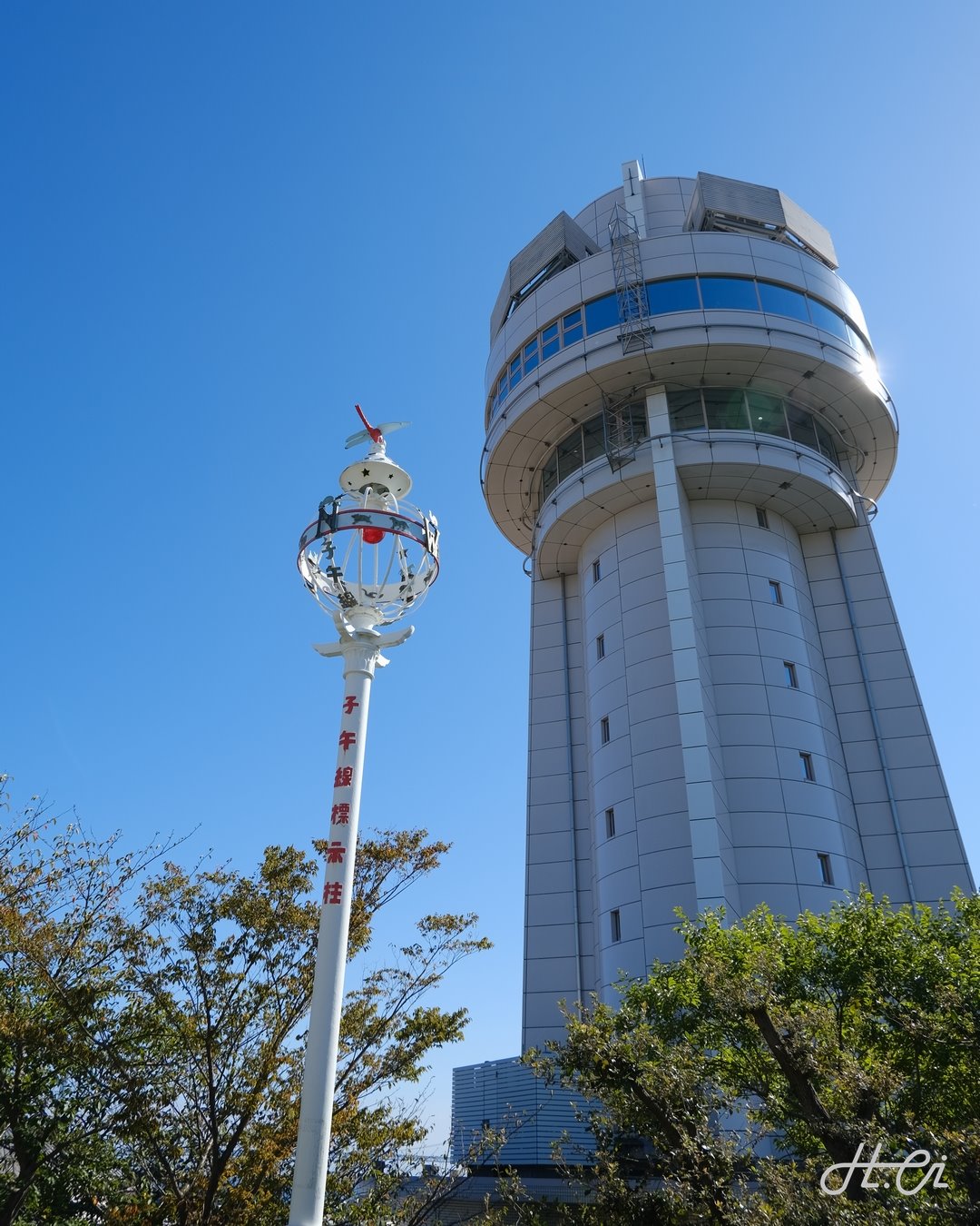 子午線標示柱（トンボの標識）